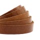 DQ leather flat 10mm Cognac brown
